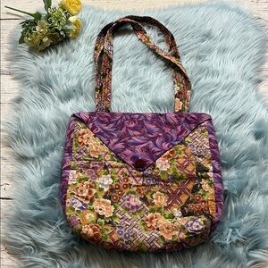 Handmade Floral Heather Shoulder Bag